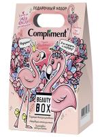 Compliment - Подарочный набор №1342 Beauty box Розовый фламинго (Пена для ванны 80мл+Желе для умывания 80мл+Лосьон для тела 80мл)