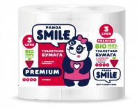 Бумажный Бум - Туалетная бумага Smile Panda с ароматом Клубники 3слоя 4рулона