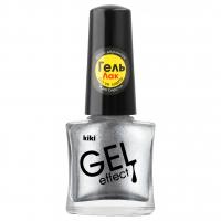 Kiki - Лак для ногтей Gel Effect, тон 082 насыщенный серебряный