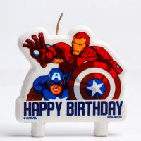 Marvel - Свеча в торт Happy Birthday Мстители 