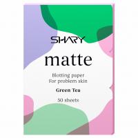 Shary - Матирующие салфетки для лица Зеленый чай для проблемной кожи 12г