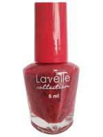 Lavelle - Лак для ногтей Mini Color, тон 112 малиново-красный с черным глиттером