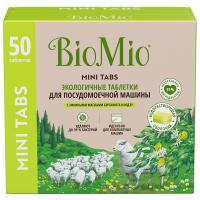BioMio - Быстрорастворимые Таблетки для посудомоечной машины с эфирными маслами бергамота и юдзу 50шт