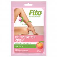 fito косметик - Крем-депилятор с персиковым маслом Быстрое удаление 50мл
