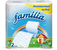 Familia - Туалетная бумага двухслойная Радуга 4 рулона