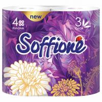 Soffione - Туалетная бумага 3 слоя 4 рулона