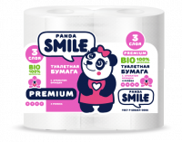 Бумажный Бум - Туалетная бумага Smile Panda с ароматом Орхидеи 3слоя 4рулона