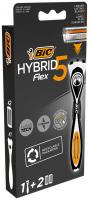 Bic - Станок для бритья Flex 5 Hybrid 5-лезвий+2 кассеты