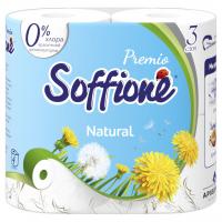 Soffione - Premio Туалетная бумага Natural 3 слоя 4 рулона