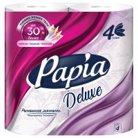 Papia - Туалетная бумага четырехслойная Deluxe 4 рулона