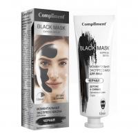 Compliment - Black Mask Моментальная экспресс-маска для лица черная Детокс&Сияние 80мл