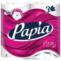 Papia - Туалетная бумага трехслойная 4 рулона