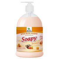 Clean&Green - Soapy Крем-мыло жидкое увлажняющее Молоко и мёд 1000мл дозатор