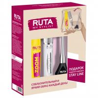 RUTA - Подарочный набор (Тушь для ресниц Zoom XXL + Блеск для губ Rich Gloss, тон 01)