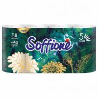 Soffione - Туалетная бумага 5 слоев 8 рулонов