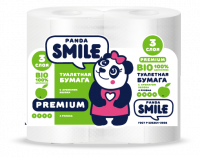 Бумажный Бум - Туалетная бумага Smile Panda с ароматом Яблока 3слоя 4 рулона