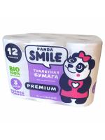 Бумажный Бум - Туалетная бумага Smile Panda 3слоя 12 рулонов