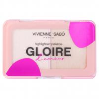 Vivienne Sabo - Палетка хайлайтеров Gloire D'amour, тон 01 светло-розовый