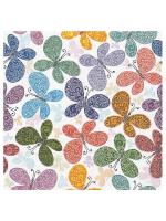 Bouquet - Салфетки трехслойные Романтические бабочки 24х24 25шт