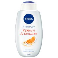 Nivea - Гель-уход для душа Крем и апельсин увлажняющий с маслом авокадо 750мл