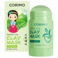 Corimo - Глиняная Маска для лица в стике Зеленый чай и Алоэ 40г