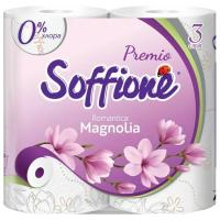 Soffione - Premio Туалетная бумага Romantica Magnolia 3 слоя 4 рулона