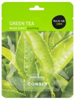 Consly - Тканевая маска с экстрактом листьев зелёного чая Daily Solution Green Tea Mask Sheet 25мл