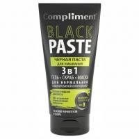 Compliment - Black Paste Черная паста для умывания 3в1 гель, скраб, маска 165мл