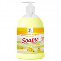 Clean&Green - Soapy Крем-мыло жидкое увлажняющее Лимонный бисквит 1000мл дозатор