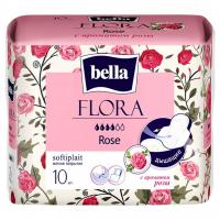 Bella - Прокладки Flora с ароматом розы 10шт 
