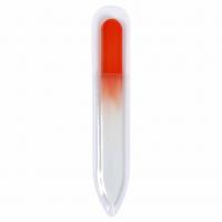 Queen Fair - Пилка стеклянная для ногтей Цветной градиент 9см, в чехле, цвет микс