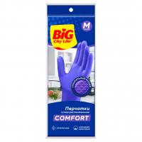 Big City Life - Перчатки латексные суперчувствительные Comfort, размер M, фиолетовые