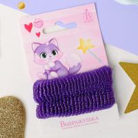 Выбражулька - Резинка для волос Котёнок (набор 2 шт) 5,5 см, цвет фиолетовый