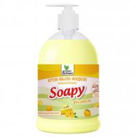 Clean&Green - Soapy Крем-мыло жидкое увлажняющее Лимонный бисквит 500мл дозатор