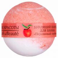 Кафе Красоты - Бурлящий шарик для ванны Персиковый сорбет 120г