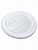 Trendy - Спонж-пуховка РF-18 белая круглая (хлопковая) 