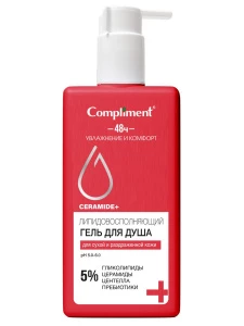 Compliment - Ceramide+ Липидовосполняющий Гель для душа 250мл