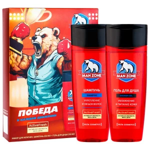 Delta Parfum - Подарочный набор Man Zone Active Fresh (Гель для душа 250мл + Шампунь 250мл)
