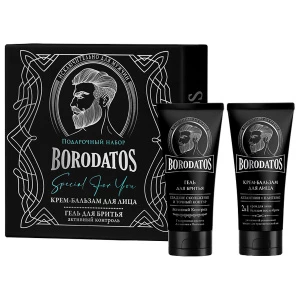 Borodatos - Подарочный набор Special for You (Крем-бальзам для лица 2в1 75мл+Гель для бритья 75мл)