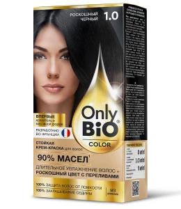 Only Bio - Only Bio Color Стойкая крем-краска, тон 1.0 Роскошный черный 