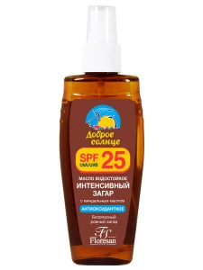 Floresan - Доброе солнце Масло водостойкое Интенсивный загар SPF25 150мл