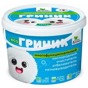 Clean&Green - Кислородный пятновыводитель отбеливатель очиститель Гриник 1кг порошок 