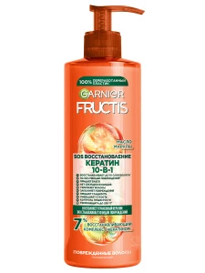 Garnier - Fructis Крем-уход для волос несмываемый SOS Восстановление Спасатель волос 10в1 400мл