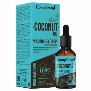 Compliment - Rich Hair Care Масло-бустер для кончиков волос Интенсивное укрепление и питание Coconut Oil 27мл