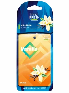 Fire Fresh - Ароматизатор картонный Air Aroma AMP-001 Vanilla/ Ваниль