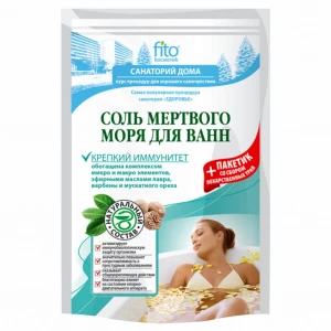 Fito косметик - Санаторий дома Соль для ванн Мертвого моря Крепкий иммунитет 500г+30г