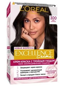 L'Oreal Paris - Excellence Стойкая Крем-краска, тон 300 Темно-каштановый