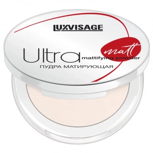LuxVisage - Пудра компактная матирующая Ultra Matt, тон 102 Natural