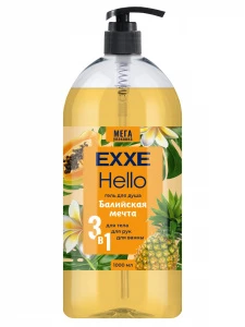 EXXE - Hello Гель для душа 3в1 Балийская мечта 1000мл