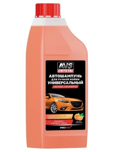 AVS Crystal - Автошампунь для ручной мойки универсальный Апельсин 1л